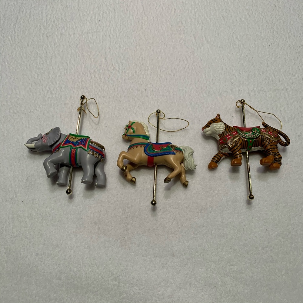 Vintage Avon Carousel Ornaments